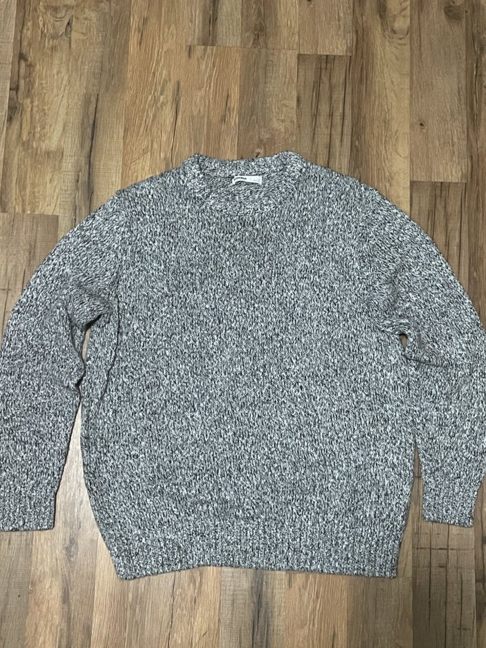 Sonoma Goods for Life Men’s Marled Gray Chunky Knit Crewneck Sweater, Sz L